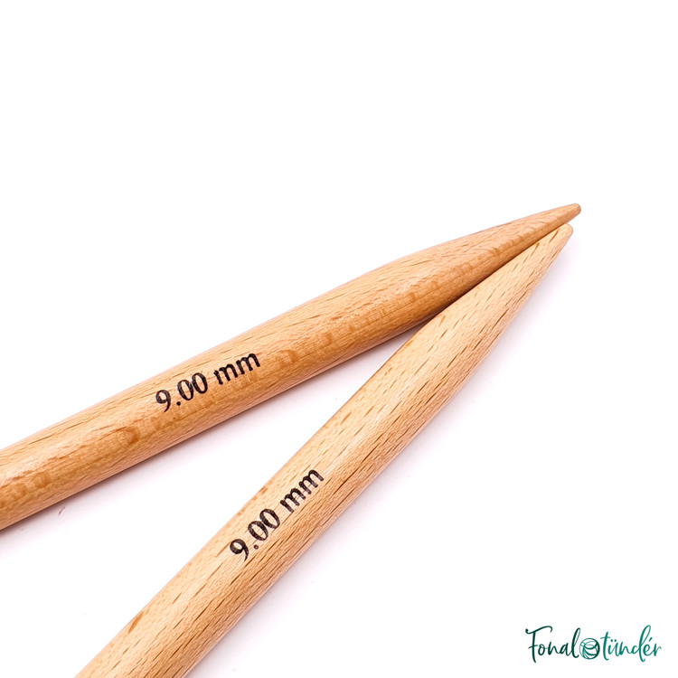 KnitPro Basix Birch - cserélhető fa körkötőtű fej - 9mm